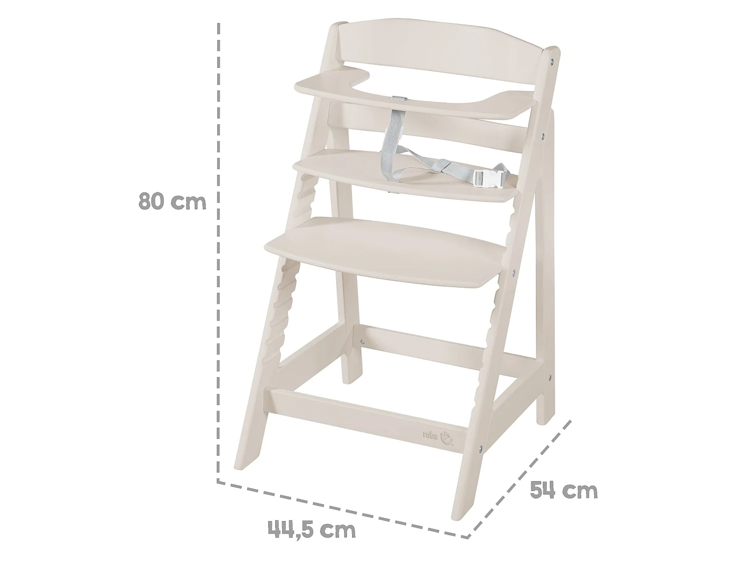 Chaise haute en bois Roba Sit Up Flex - Réglable, sûre, durable