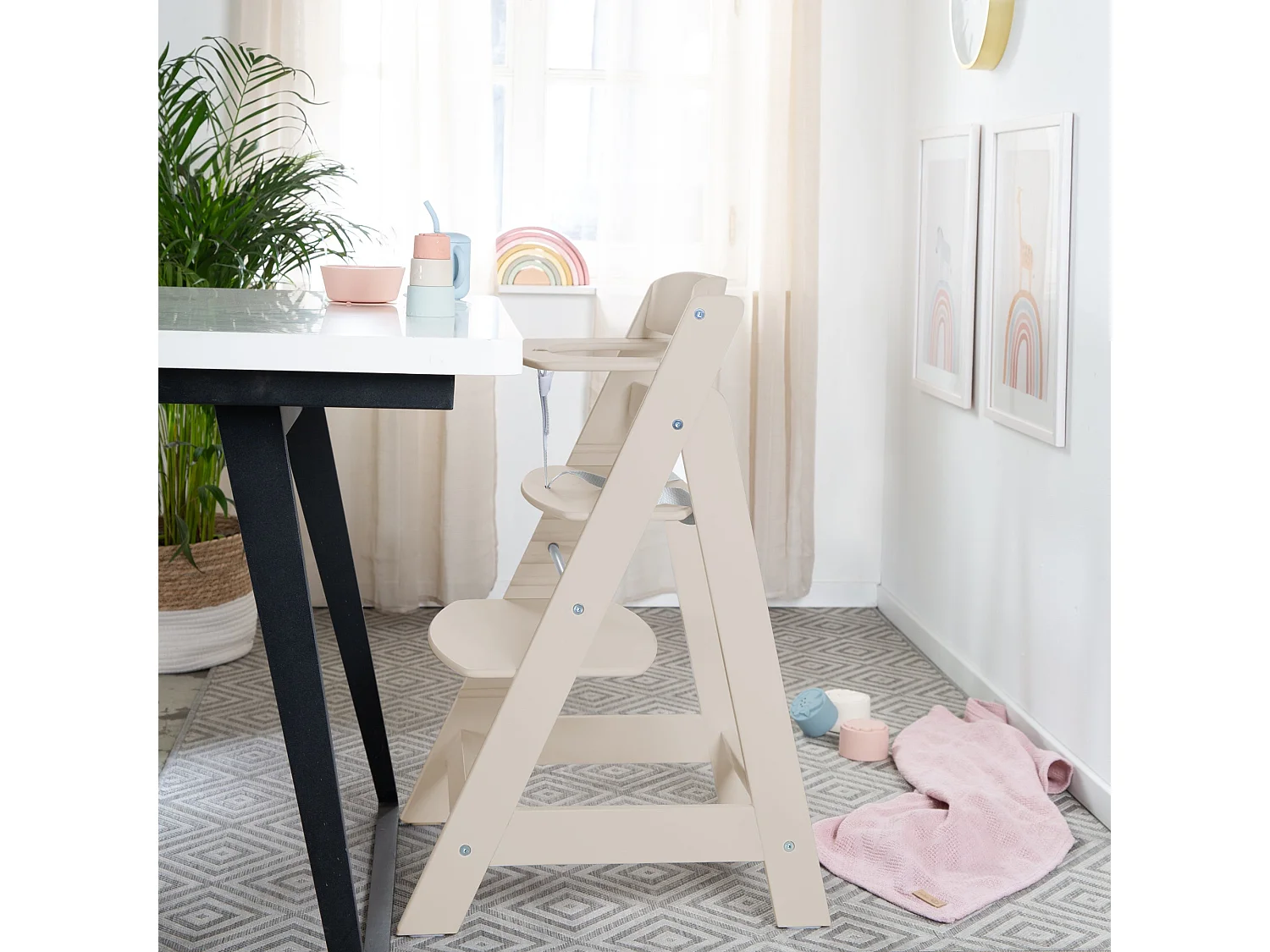 Chaise haute en bois Roba Sit Up Flex - Réglable, sûre, durable