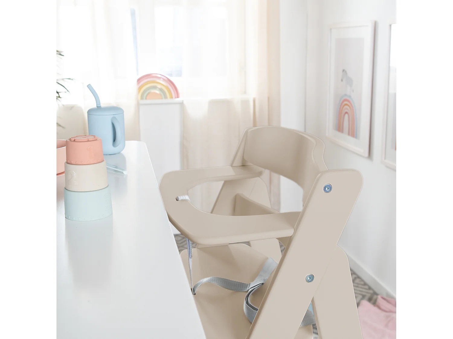 Chaise haute en bois Roba Sit Up Flex - Réglable, sûre, durable