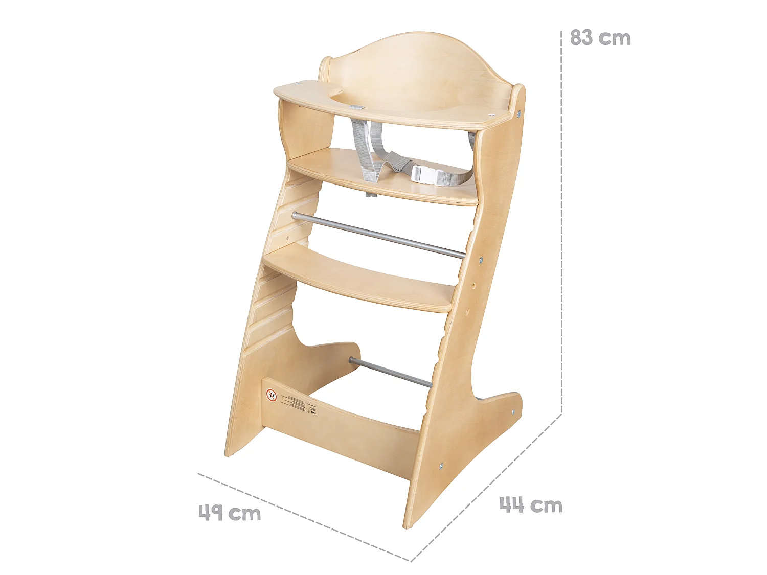 Treppenhochstuhl Braun für Babys und Kinder