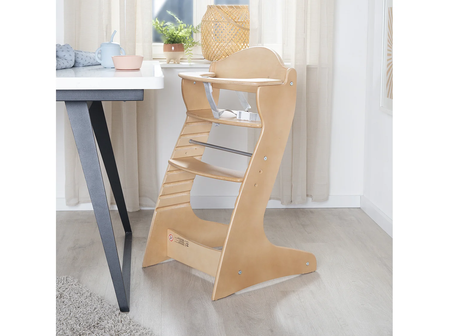 Treppenhochstuhl Braun für Babys und Kinder