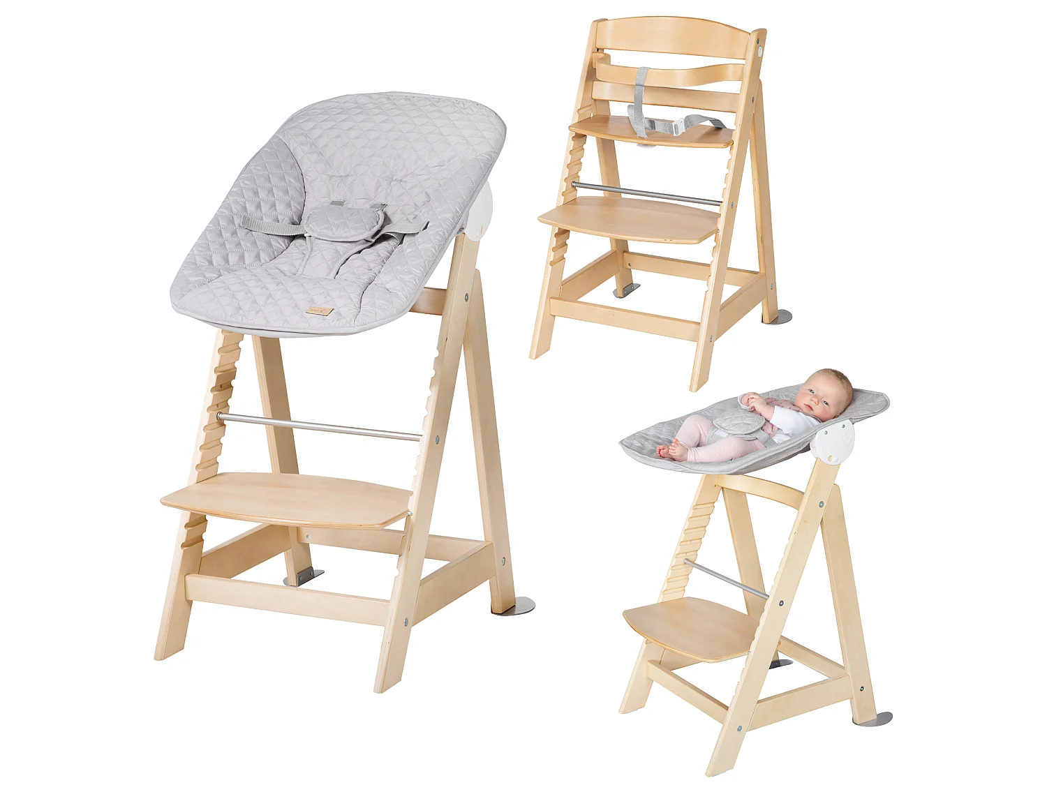 Hochstuhl Set 2in1 + Aufsatz Style