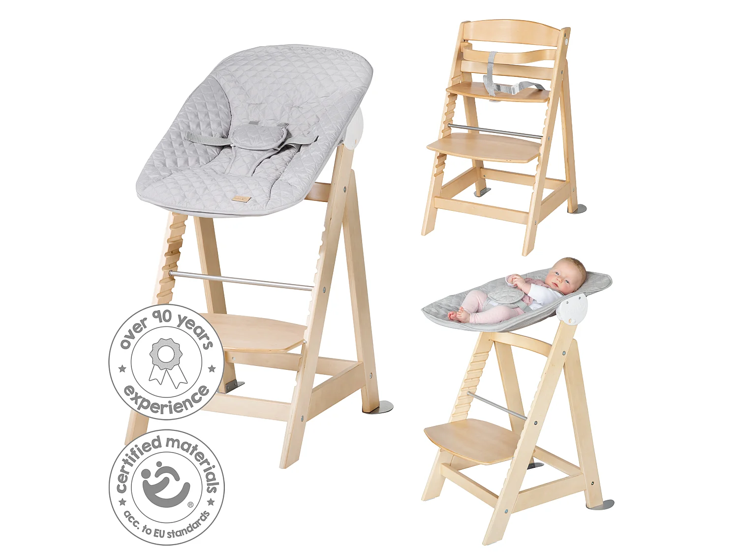Hochstuhl Set 2in1 + Aufsatz Style