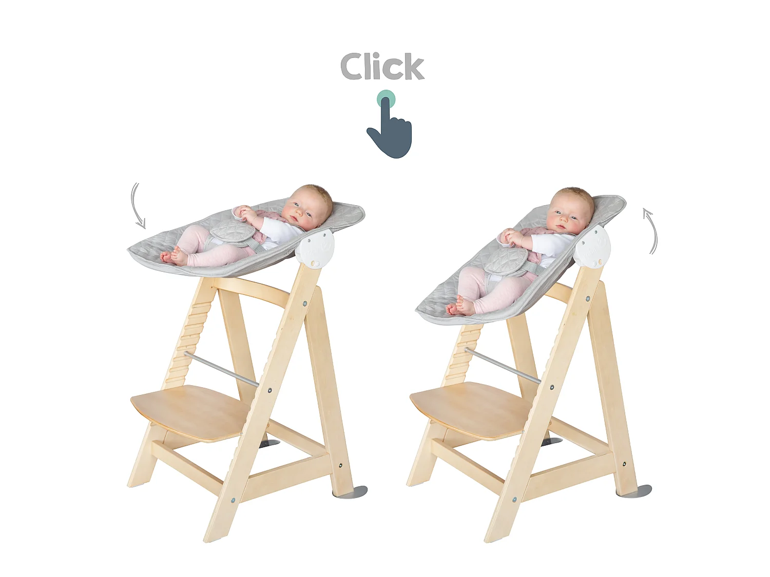 Hochstuhl Set 2in1 + Aufsatz Style
