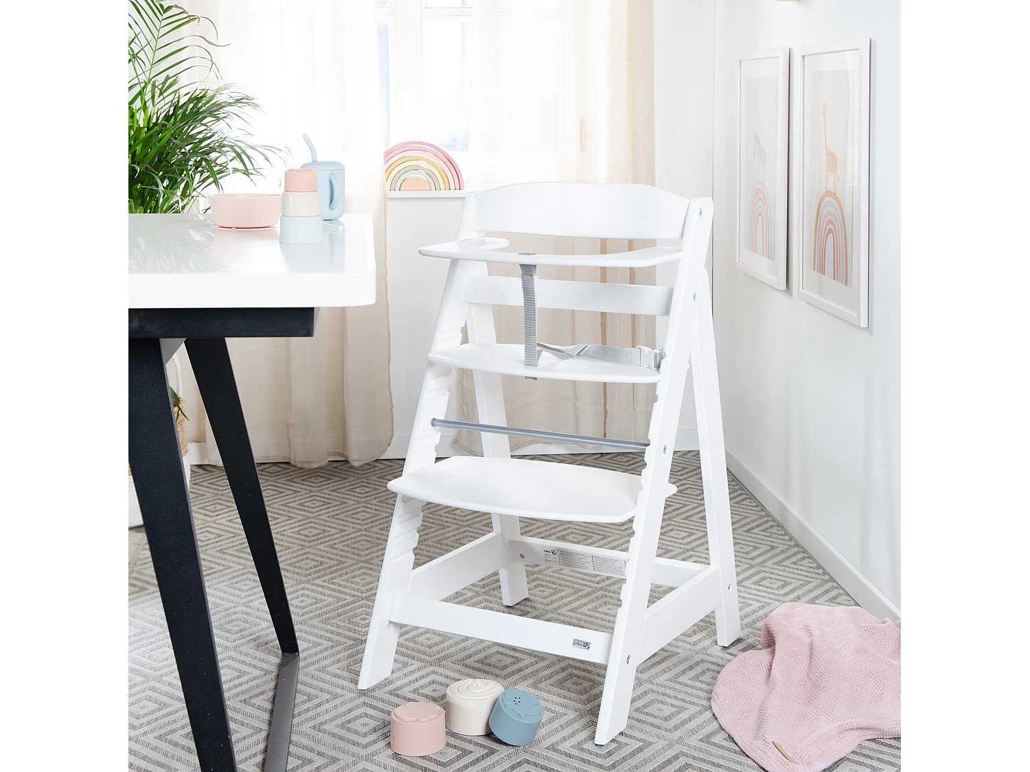 Roba Sit Up Flex Silla Alta de Madera | Ajustable, Segura y Ergonómica | Confort Duradero y Versatilidad