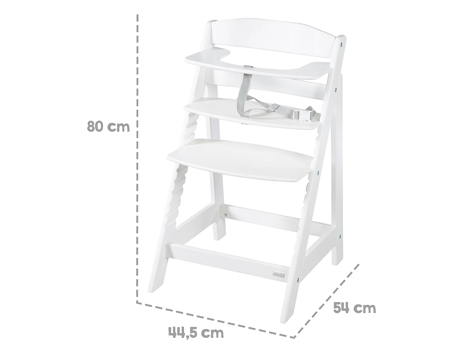 Roba Sit Up Flex Silla Alta de Madera | Ajustable, Segura y Ergonómica | Confort Duradero y Versatilidad