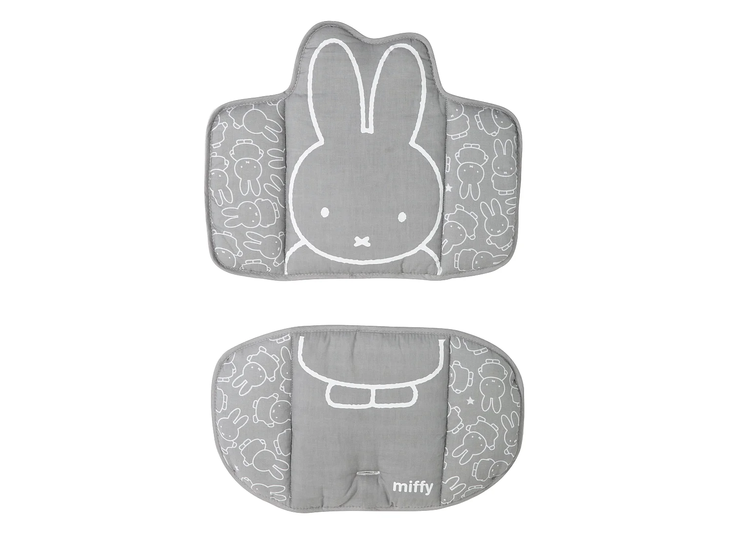 Reductor de asiento roba Miffy Design para tronas Sit Up & Grow Up, Gris, Suave y Fácil de Limpiar