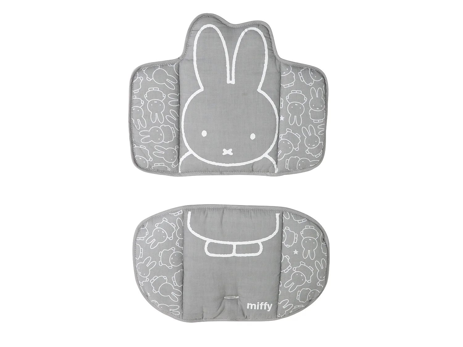Reductor de asiento roba Miffy Design para tronas Sit Up & Grow Up, Gris, Suave y Fácil de Limpiar