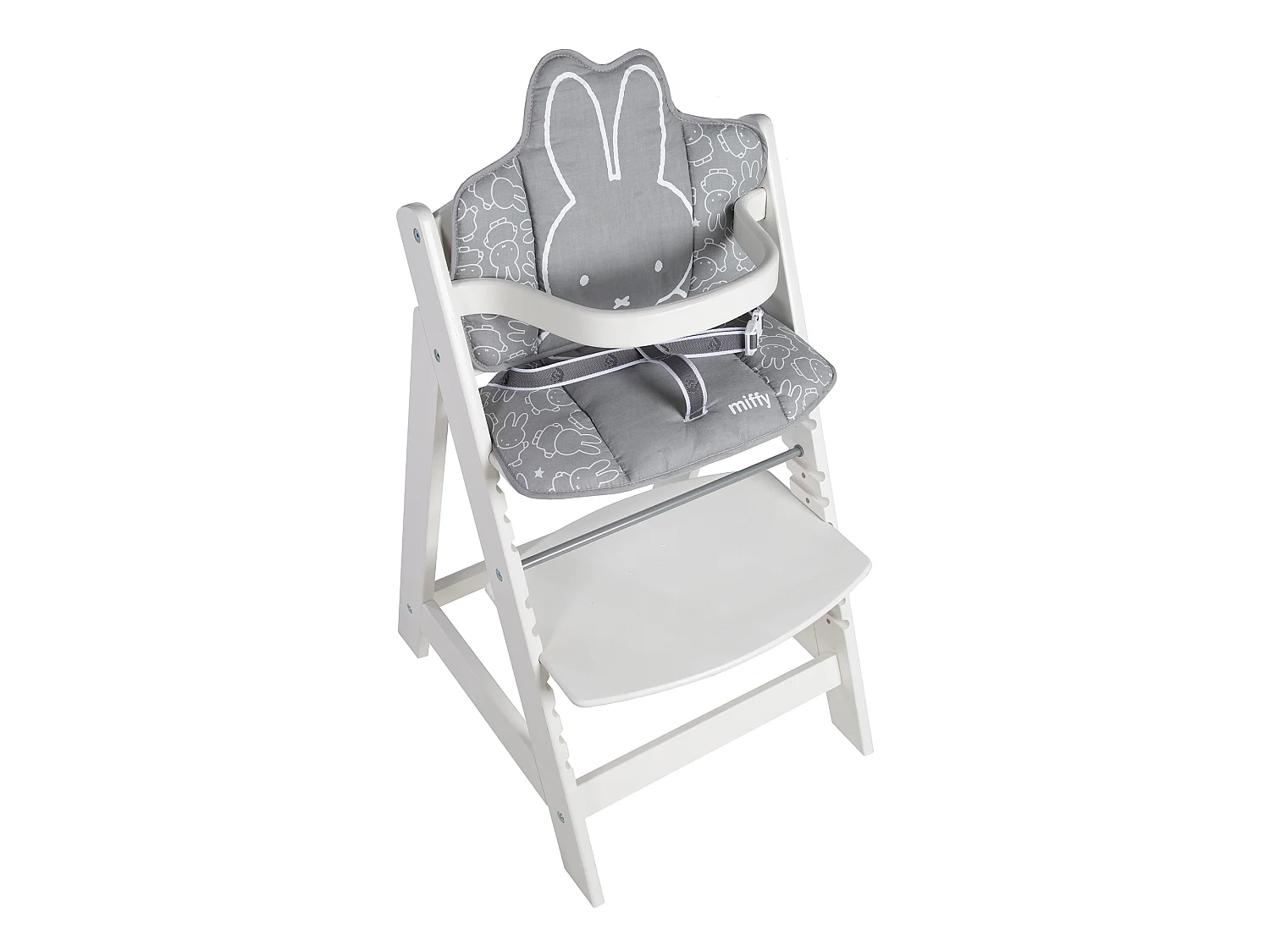 Reductor de asiento roba Miffy Design para tronas Sit Up & Grow Up, Gris, Suave y Fácil de Limpiar