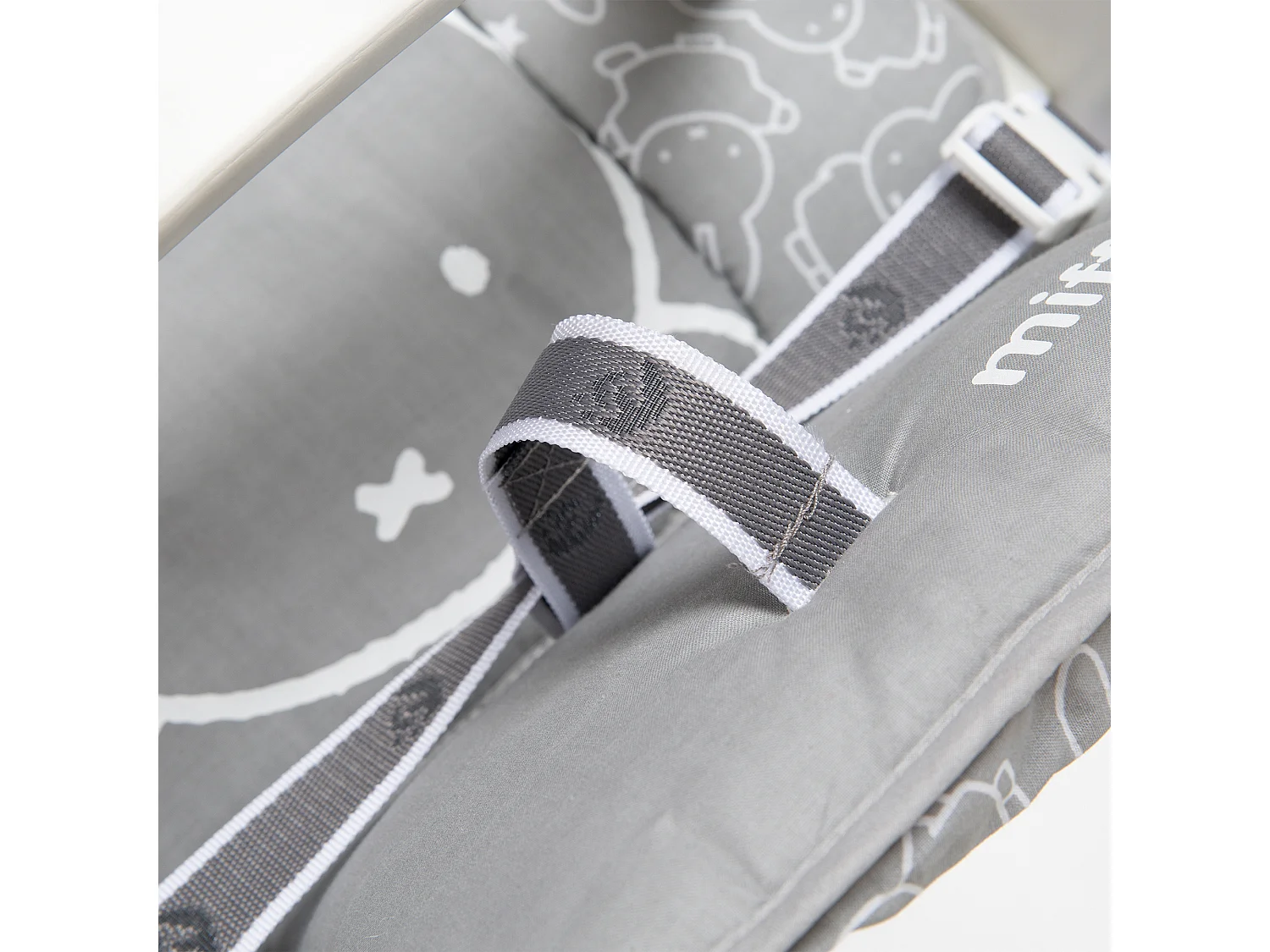 Reductor de asiento roba Miffy Design para tronas Sit Up & Grow Up, Gris, Suave y Fácil de Limpiar