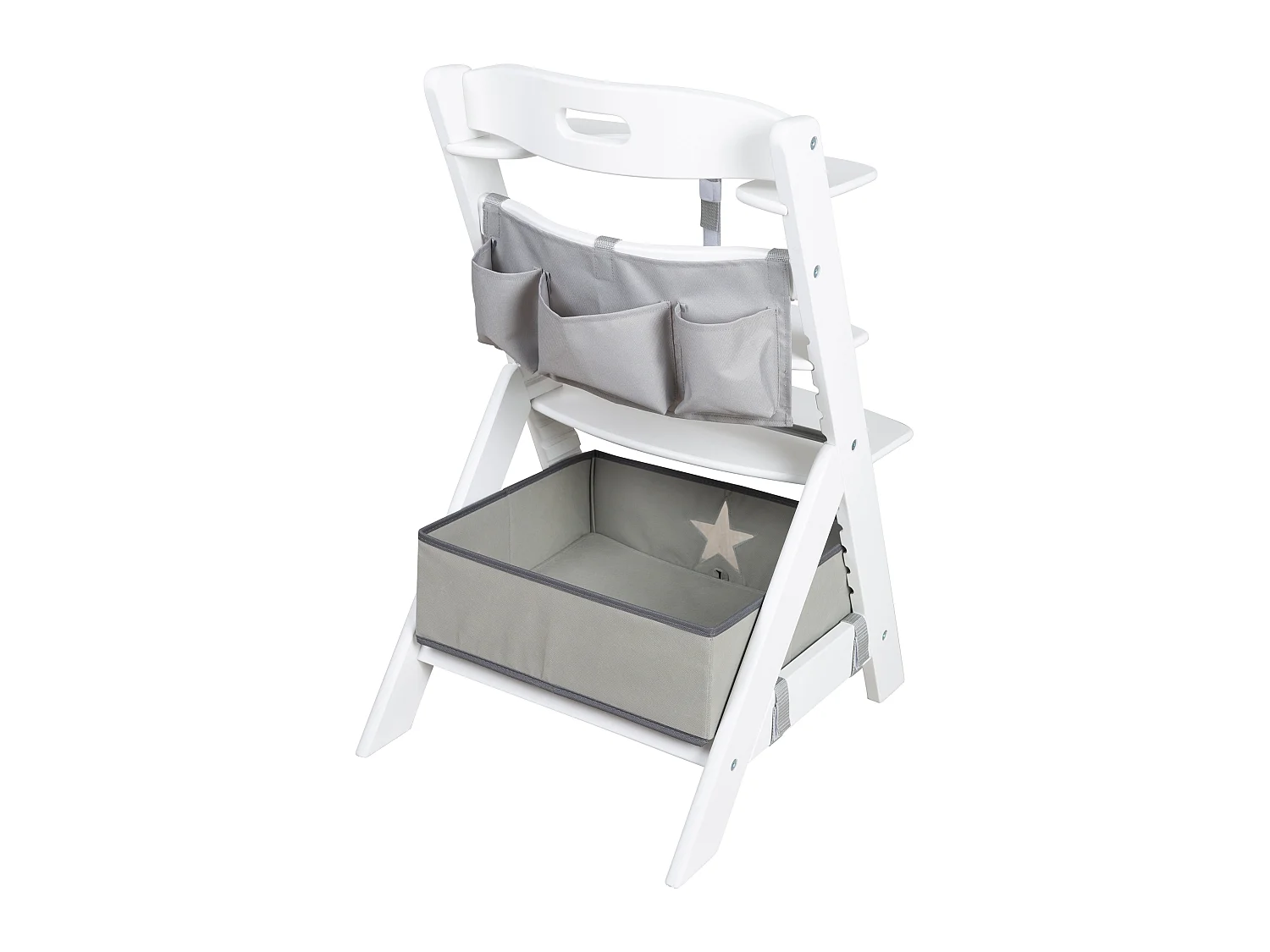 Silla alta para bebé Roba Liv Up con altura ajustable, madera sostenible y altos estándares de seguridad