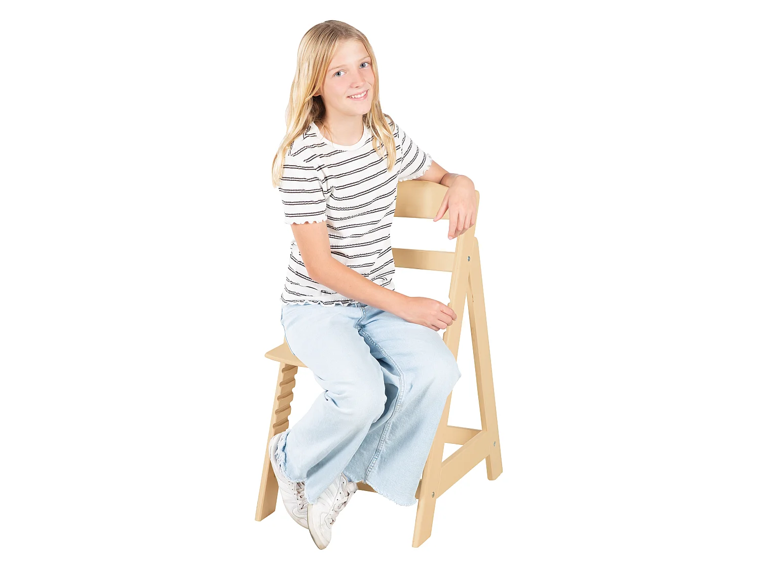 Chaise haute en bois Roba Sit Up Flex - Réglable, Sûre, Durable