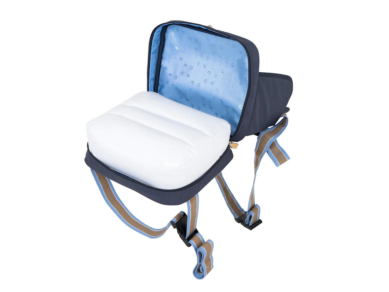 Asiento Elevador Portátil Azul para Bebés de 6 a 36 Meses | Silla Alta Segura y Cómoda para Viajar