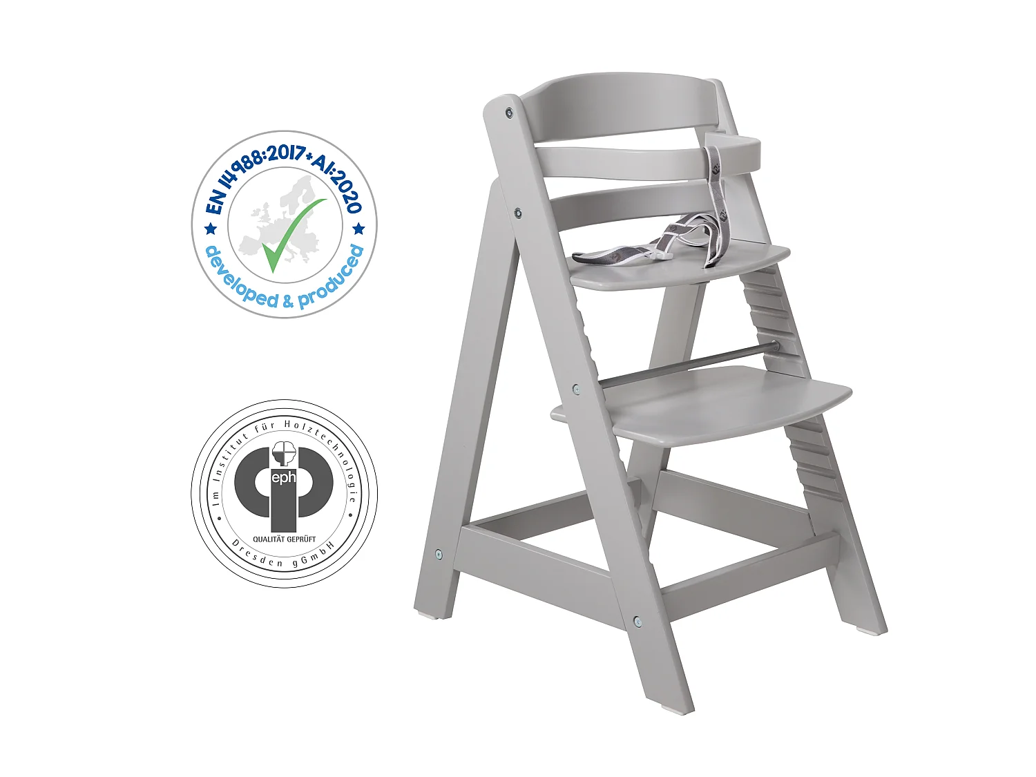 Treppenhochstuhl mit Sitzverkleinerer