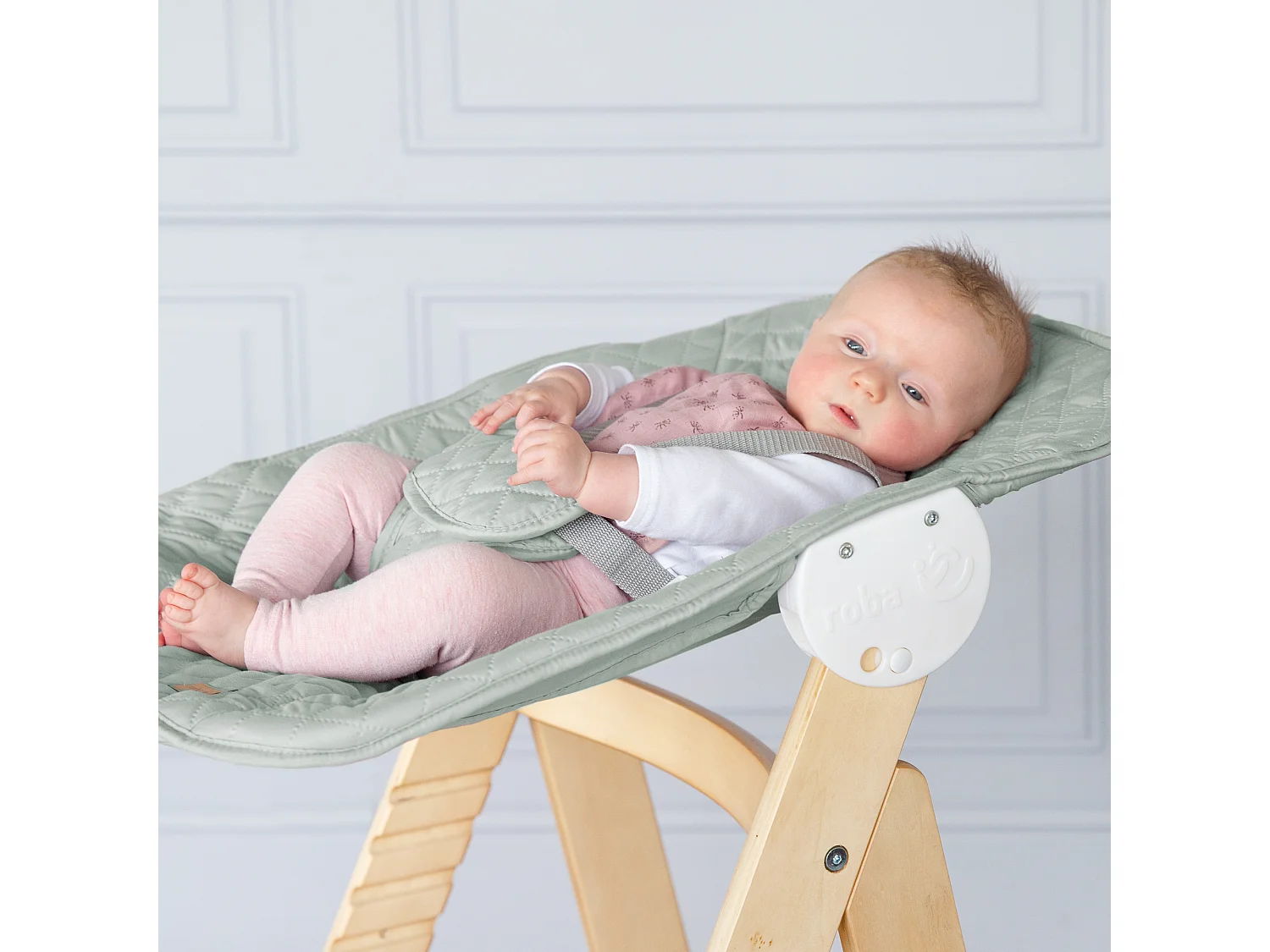 Chaise Haute Roba Born Up 2en1 Set avec Accessoire Style - Design Frosty Green