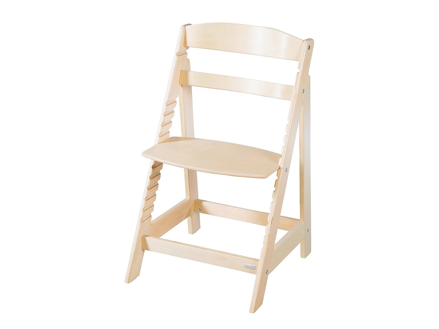 Chaise haute 2en1 Roba Born Up avec insert grisâtre - Similicuir végétalien, réglable, inclinaison 3 positions