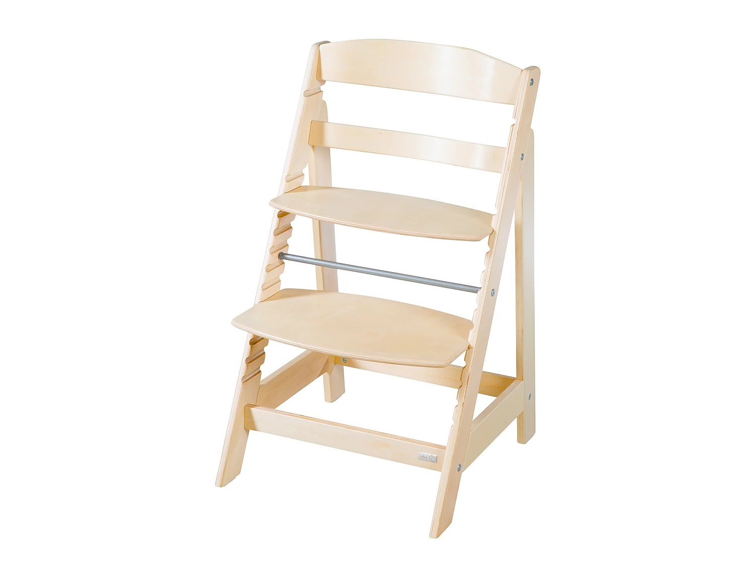 Chaise haute 2en1 Roba Born Up avec insert grisâtre - Similicuir végétalien, réglable, inclinaison 3 positions