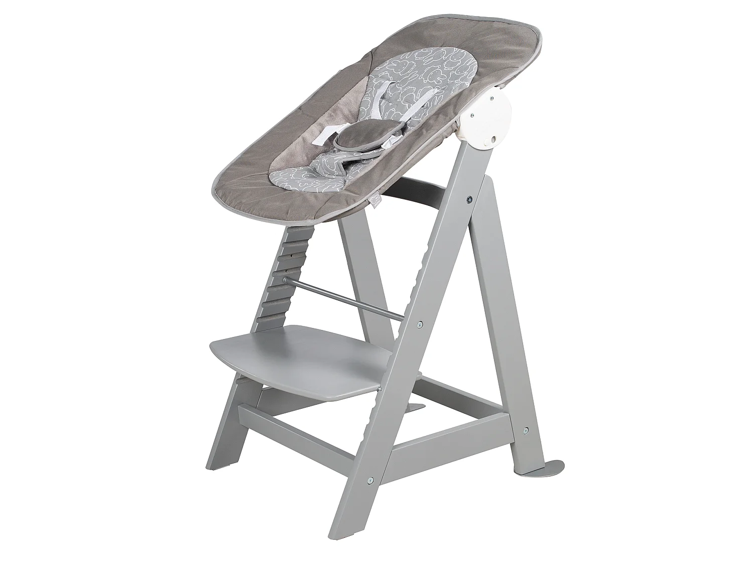 BABYHOCHSTUHL Born Up mit Neugeborenenaufsatz Taupe