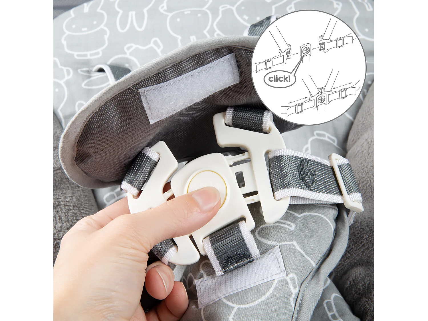 BABYHOCHSTUHL Born Up mit Neugeborenenaufsatz Taupe