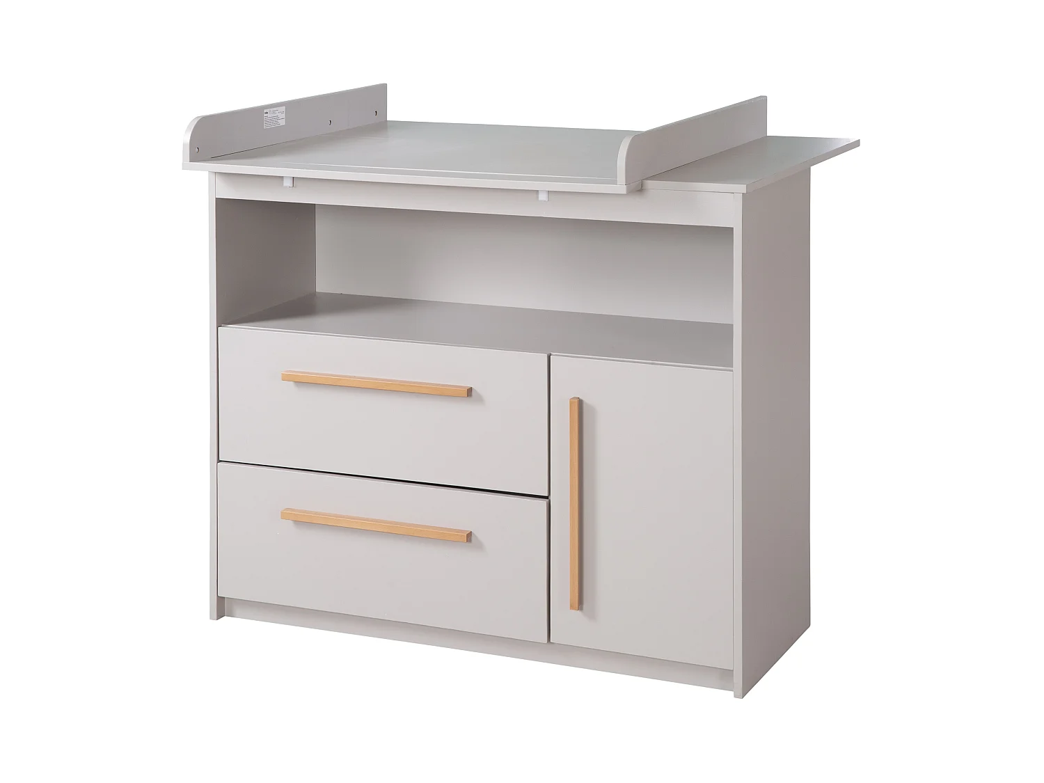 Roba Wickelkommode Lea Hellgrau - Espaciosa, elegante, funcional mesa de cambio para bebé con parte superior extraíble