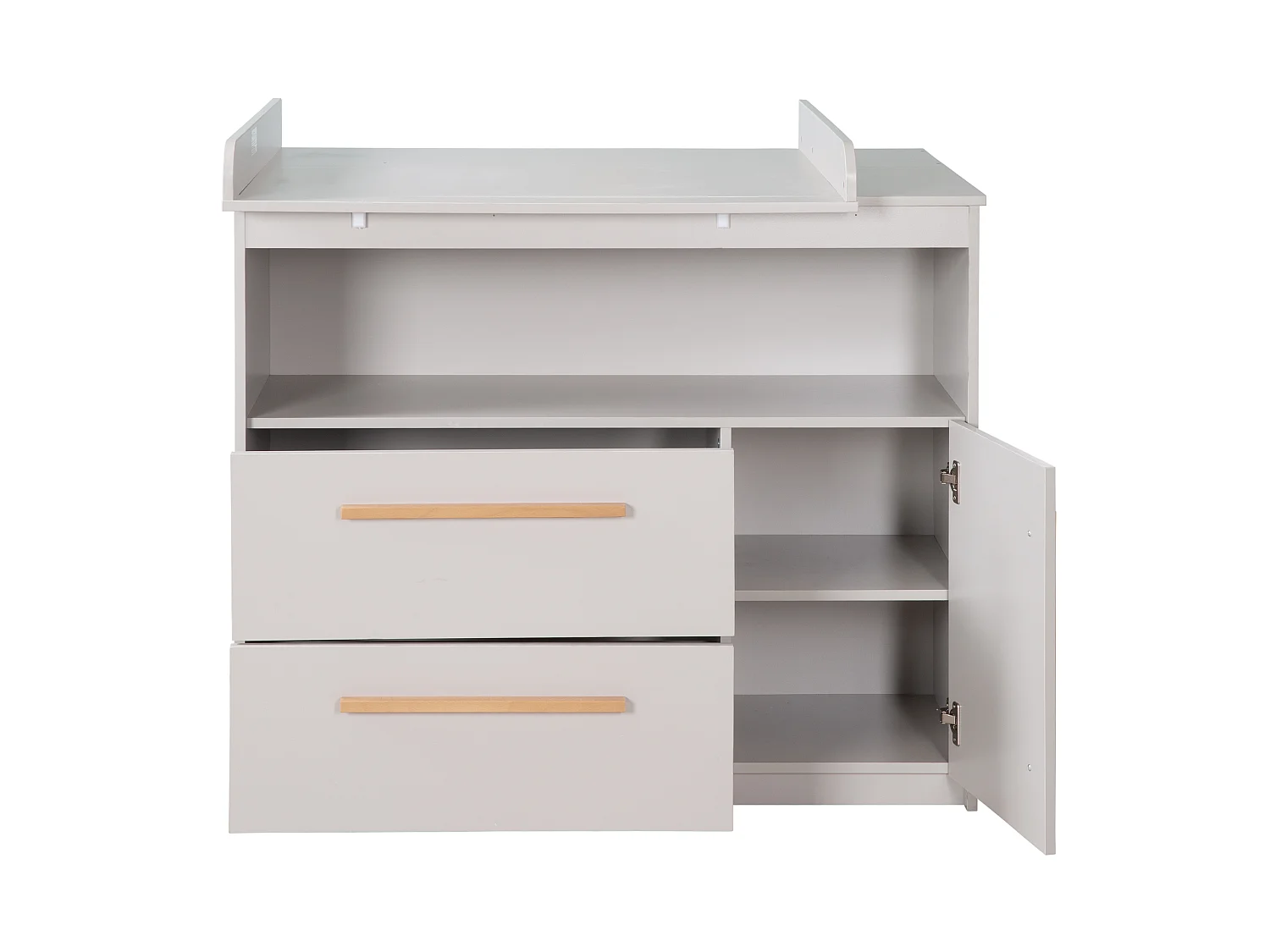 Roba Wickelkommode Lea Hellgrau - Espaciosa, elegante, funcional mesa de cambio para bebé con parte superior extraíble