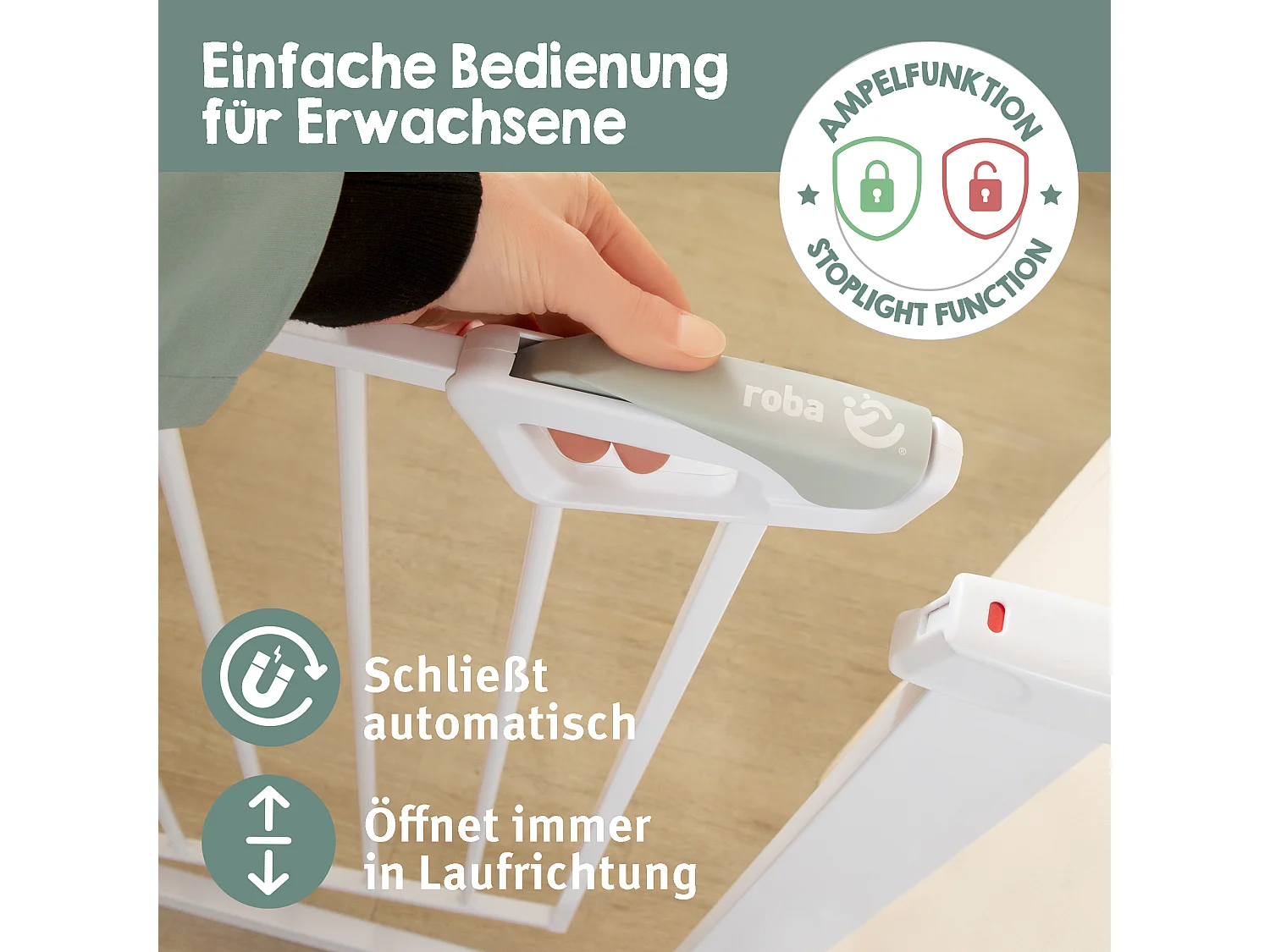 TÜRSCHUTZGITTER easySafe+ zum Klemmen - 75 - 82 cm