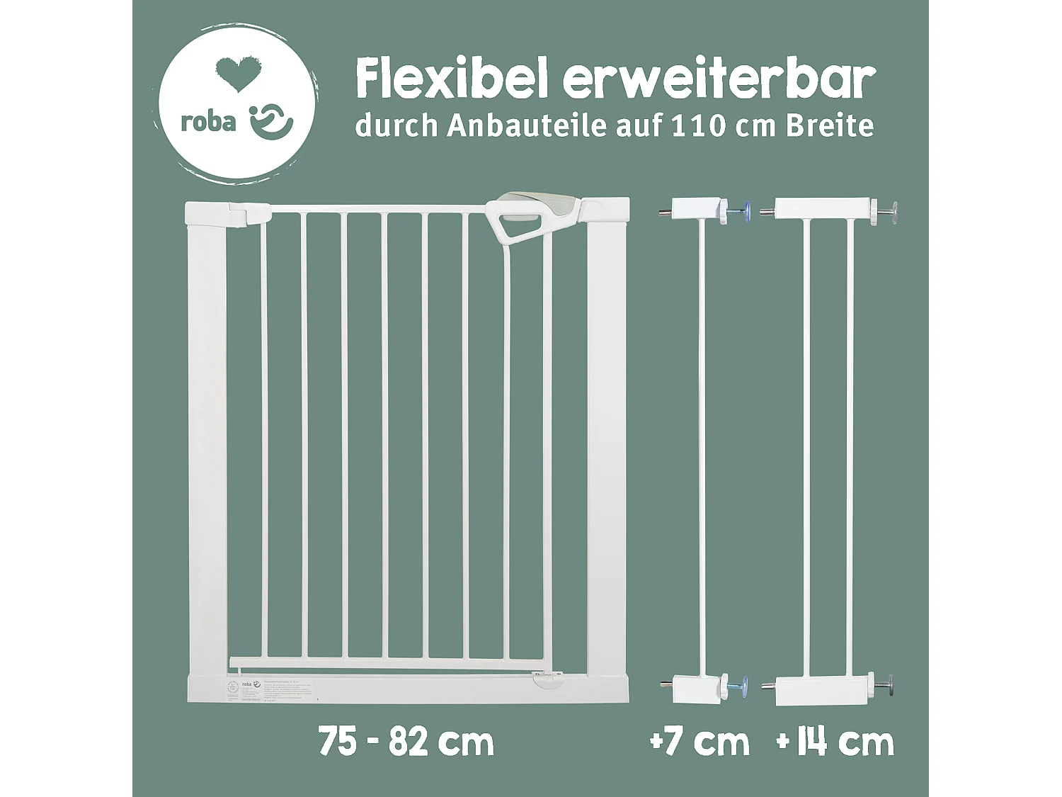 TÜRSCHUTZGITTER easySafe+ zum Klemmen - 75 - 82 cm