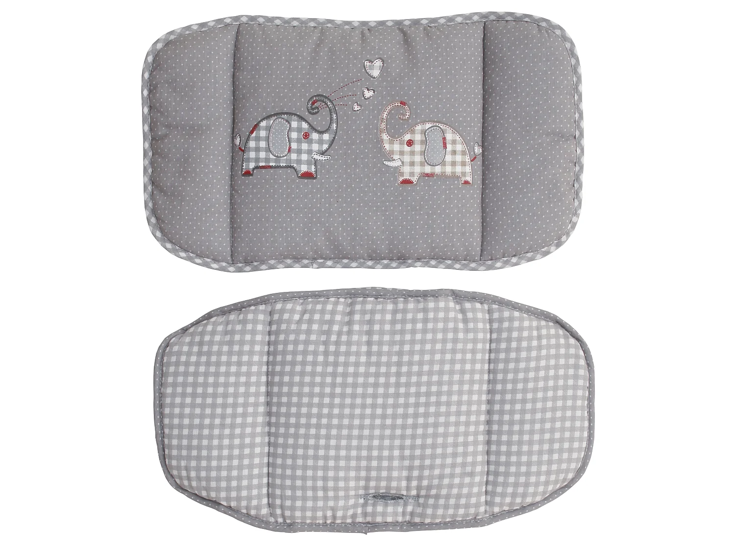 Réducteur de Siège Gris Roba Jumbo Twins pour Chaises Hautes - Coussin Rembourré Doux avec Rembourrage Latéral Supplémentaire et Dossier Haut
