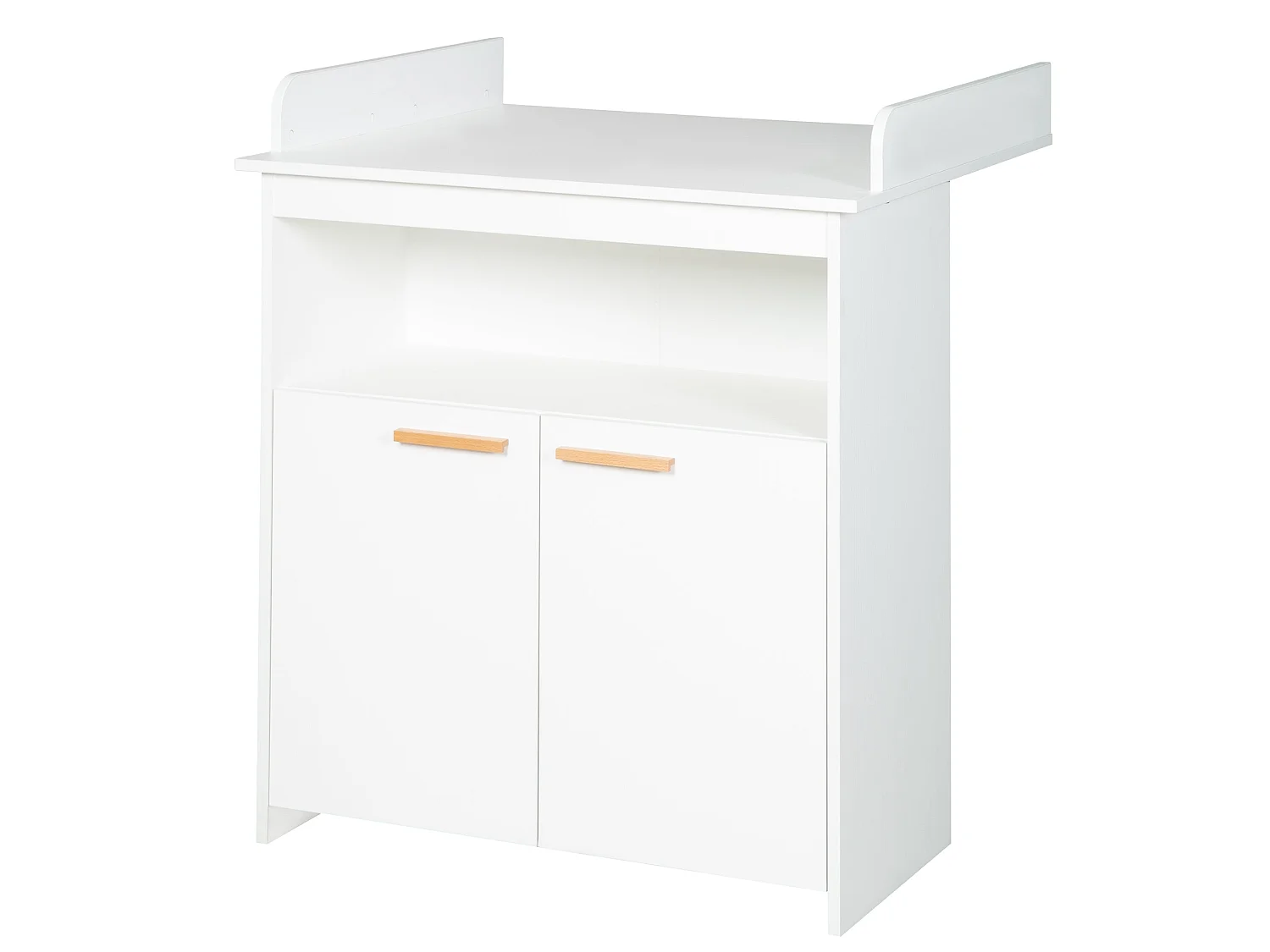 Moderno fasciatoio bianco con ante a chiusura soft e ripiano regolabile