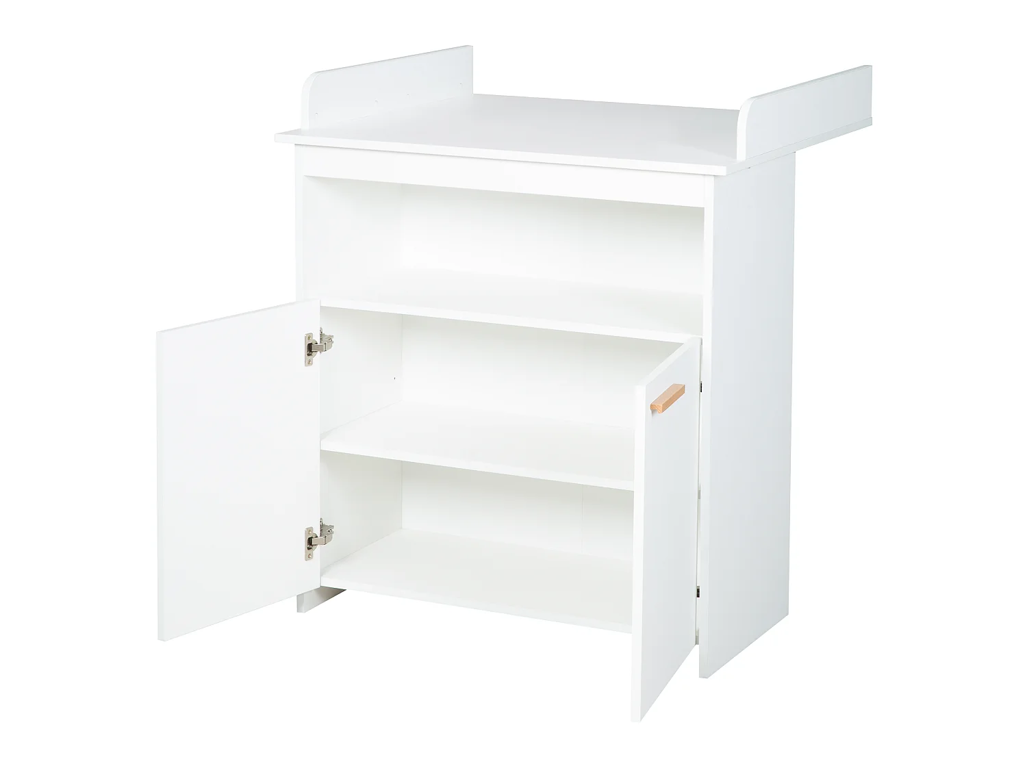 Moderno fasciatoio bianco con ante a chiusura soft e ripiano regolabile