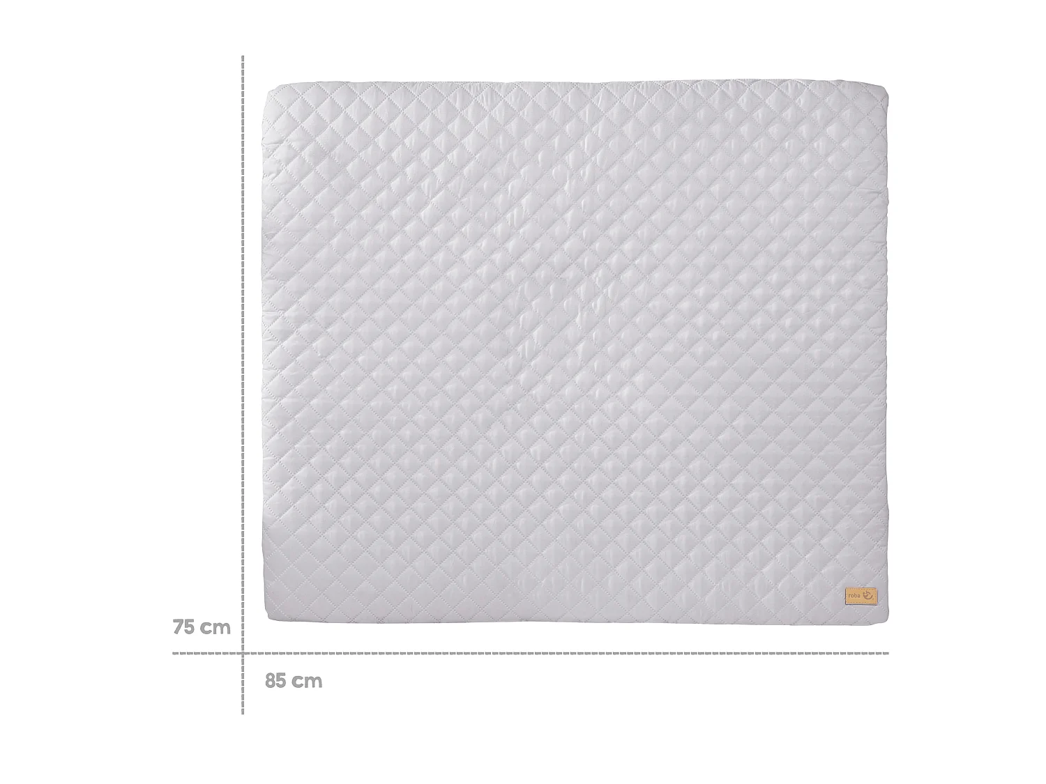 Matelas à Langer Roba Style Gris 85x75 cm Surface Rembourrée Douce et Imperméable