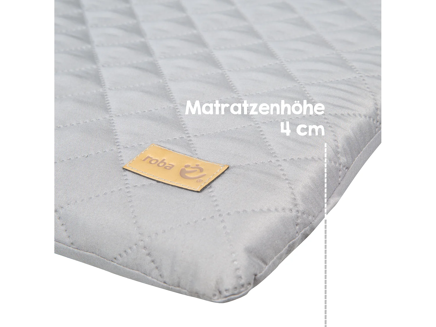 Matelas à Langer Roba Style Gris 85x75 cm Surface Rembourrée Douce et Imperméable