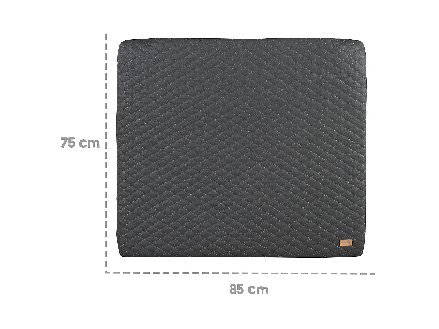 Wickelauflage Graphite gesteppt