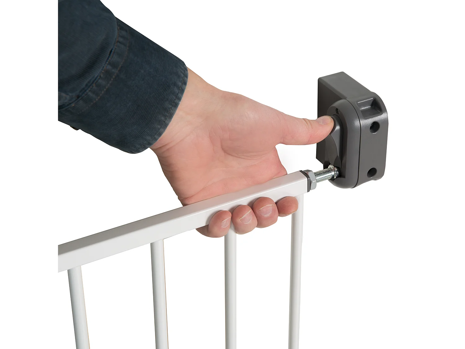 Roba Metalen Veiligheidshek 60-97 cm - Wit