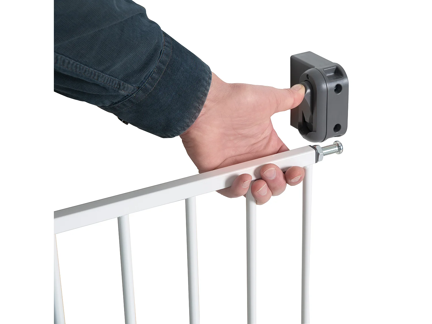 Roba Metalen Veiligheidshek 60-97 cm - Wit