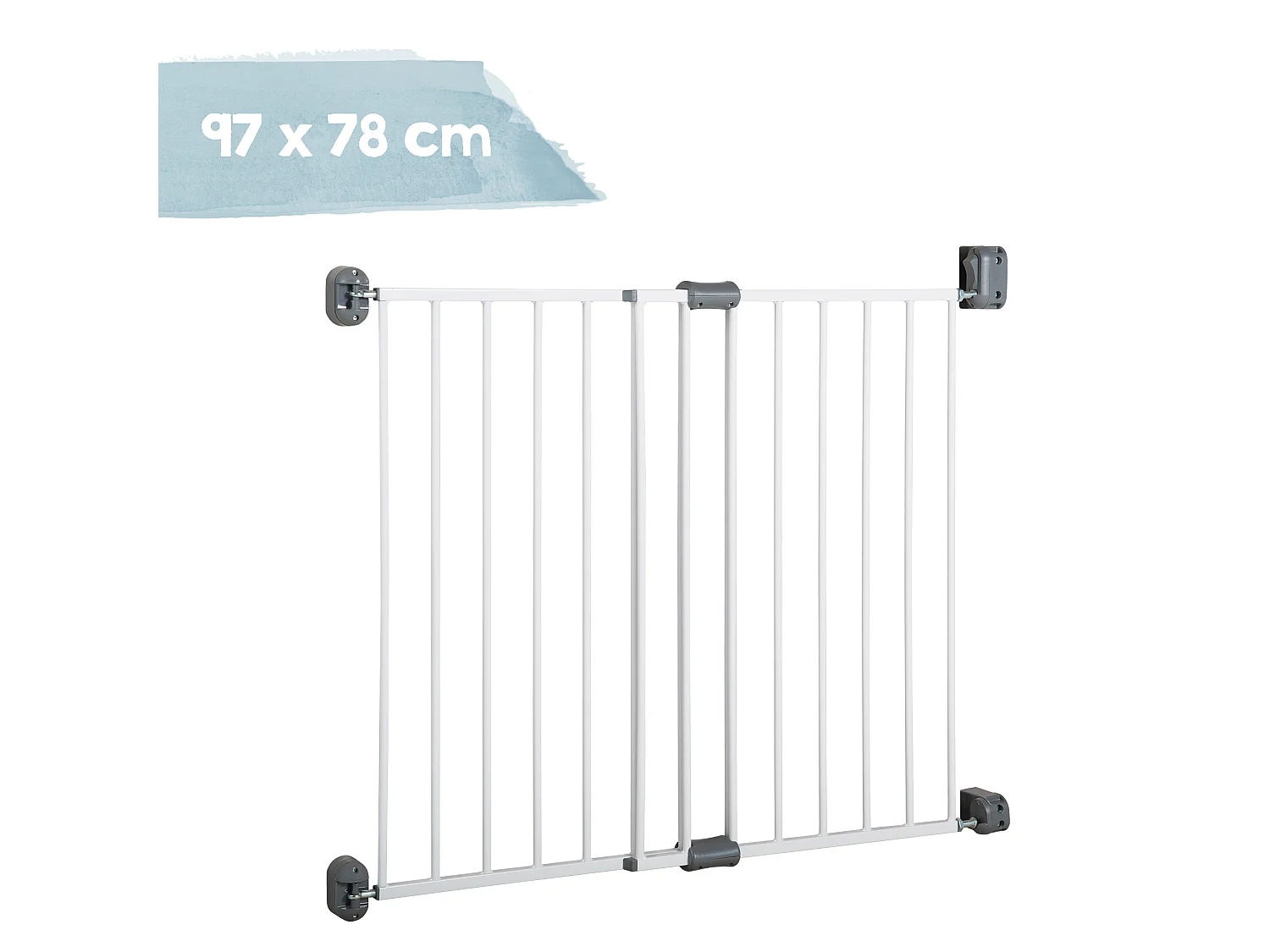 Roba Metalen Veiligheidshek 60-97 cm - Wit