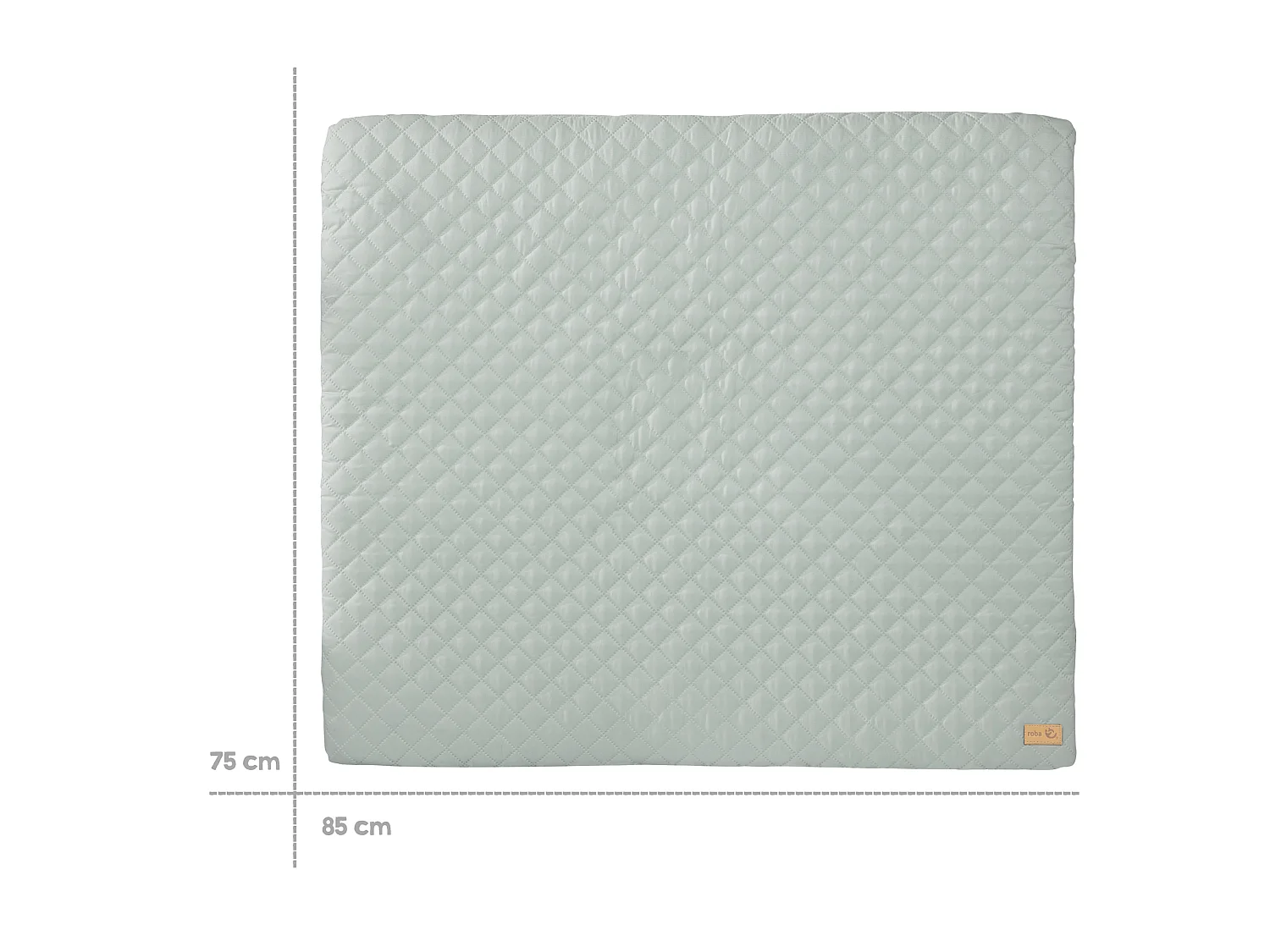 Matelas à Langer Rembourré roba Style - Turquoise - 85 x 75 cm