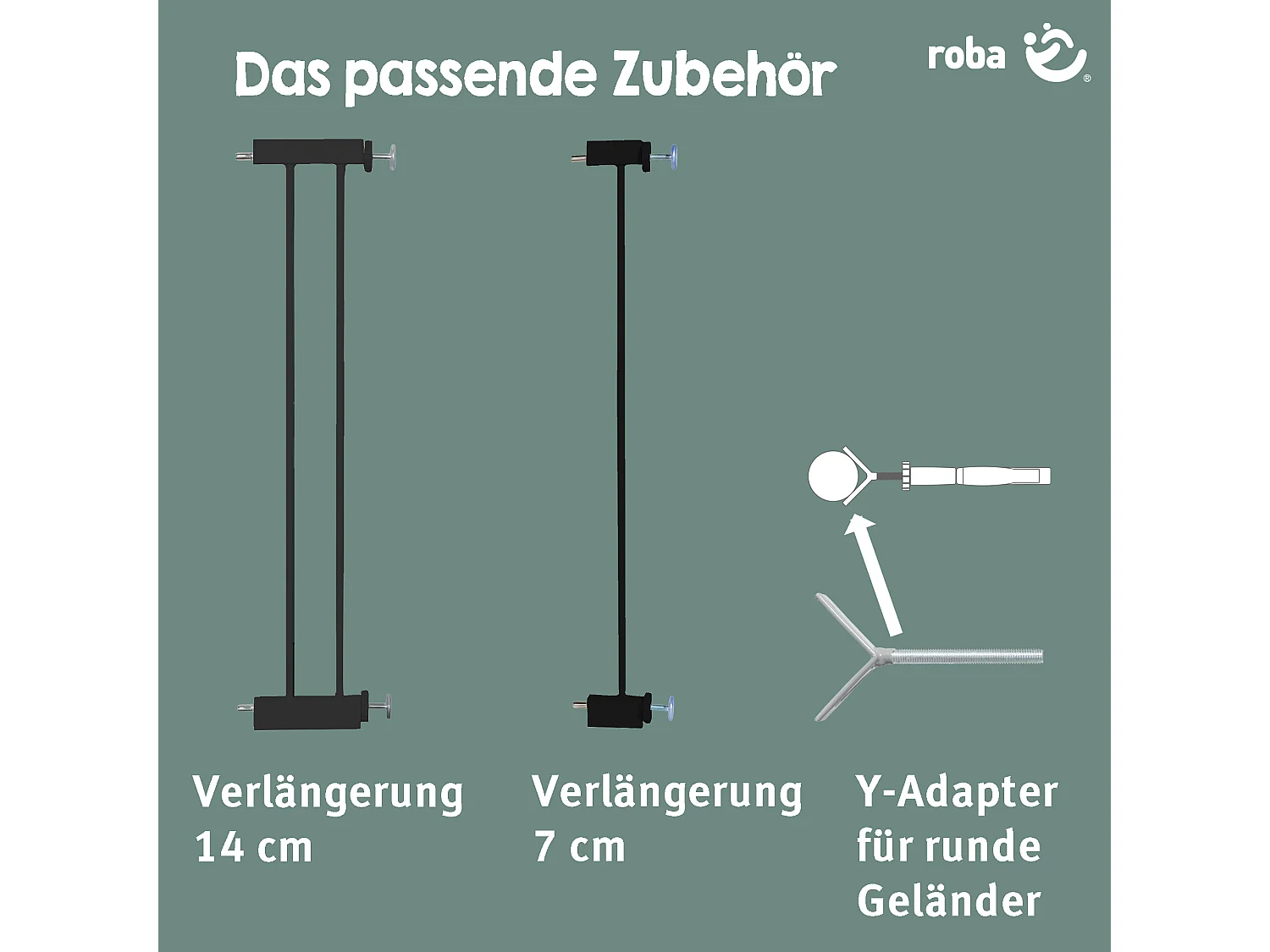 Puerta y Barrera de Seguridad para Puertas y Escaleras roba easySafe+ - Certificado TÜV, Cierre Automático, 75-82 cm, Negro