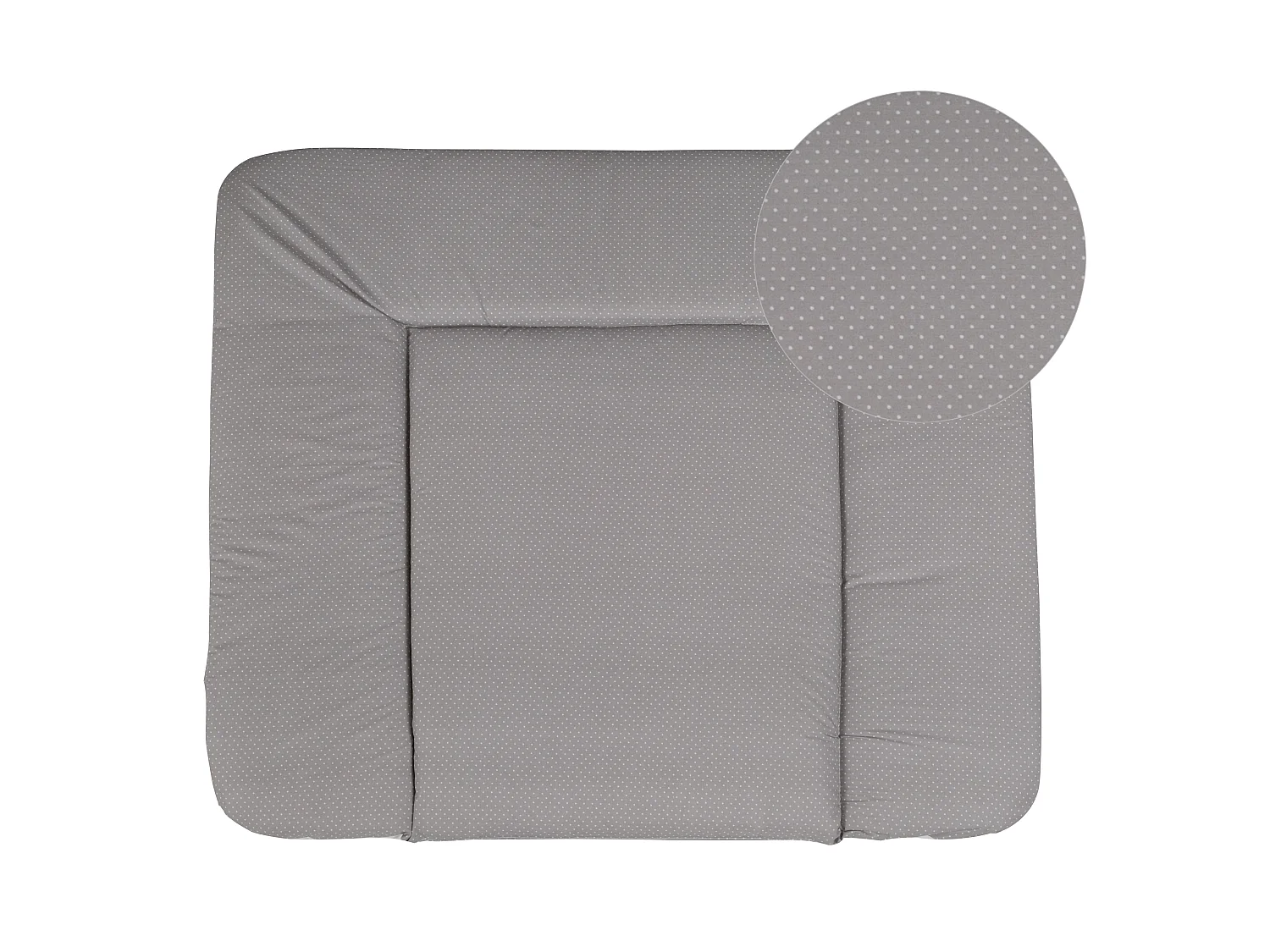 Tapis à langer doux à pois avec revêtement sans phtalates - Mélange coton/polyester - Facile à nettoyer - 85x75 cm