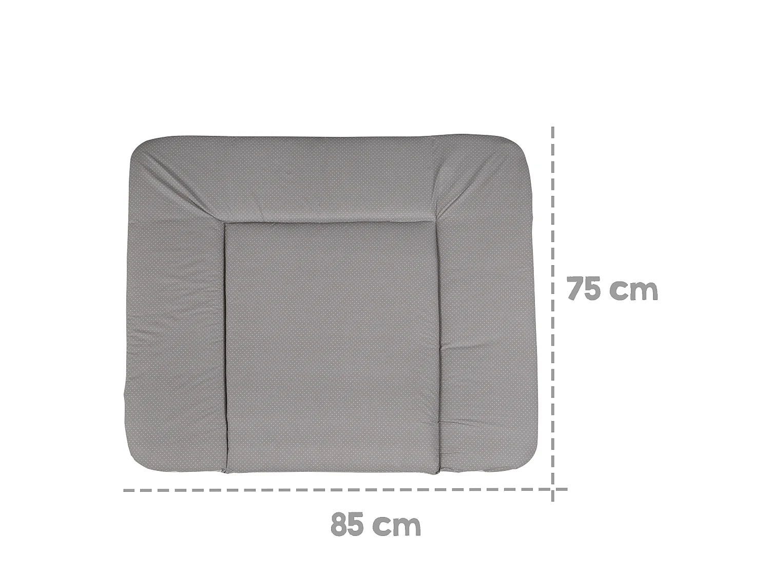 Tapis à langer doux à pois avec revêtement sans phtalates - Mélange coton/polyester - Facile à nettoyer - 85x75 cm