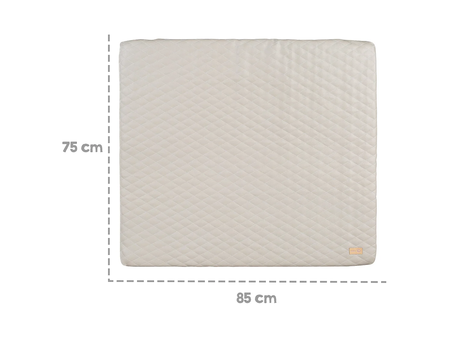 Colchoneta para Cambiador Roba Wickelauflage 'Luxe' Greyish Gesteppt 85x75 cm - Suave y Fácil de Limpiar - Libre de Ftalatos