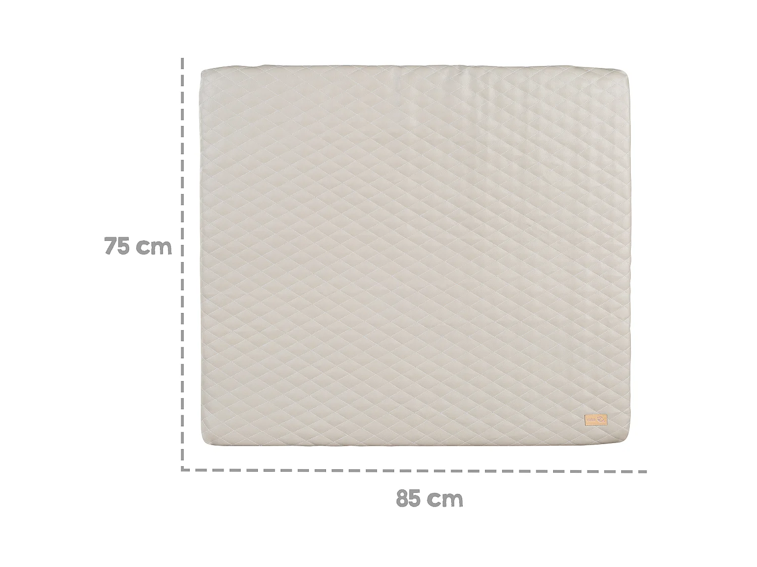 Colchoneta para Cambiador Roba Wickelauflage 'Luxe' Greyish Gesteppt 85x75 cm - Suave y Fácil de Limpiar - Libre de Ftalatos