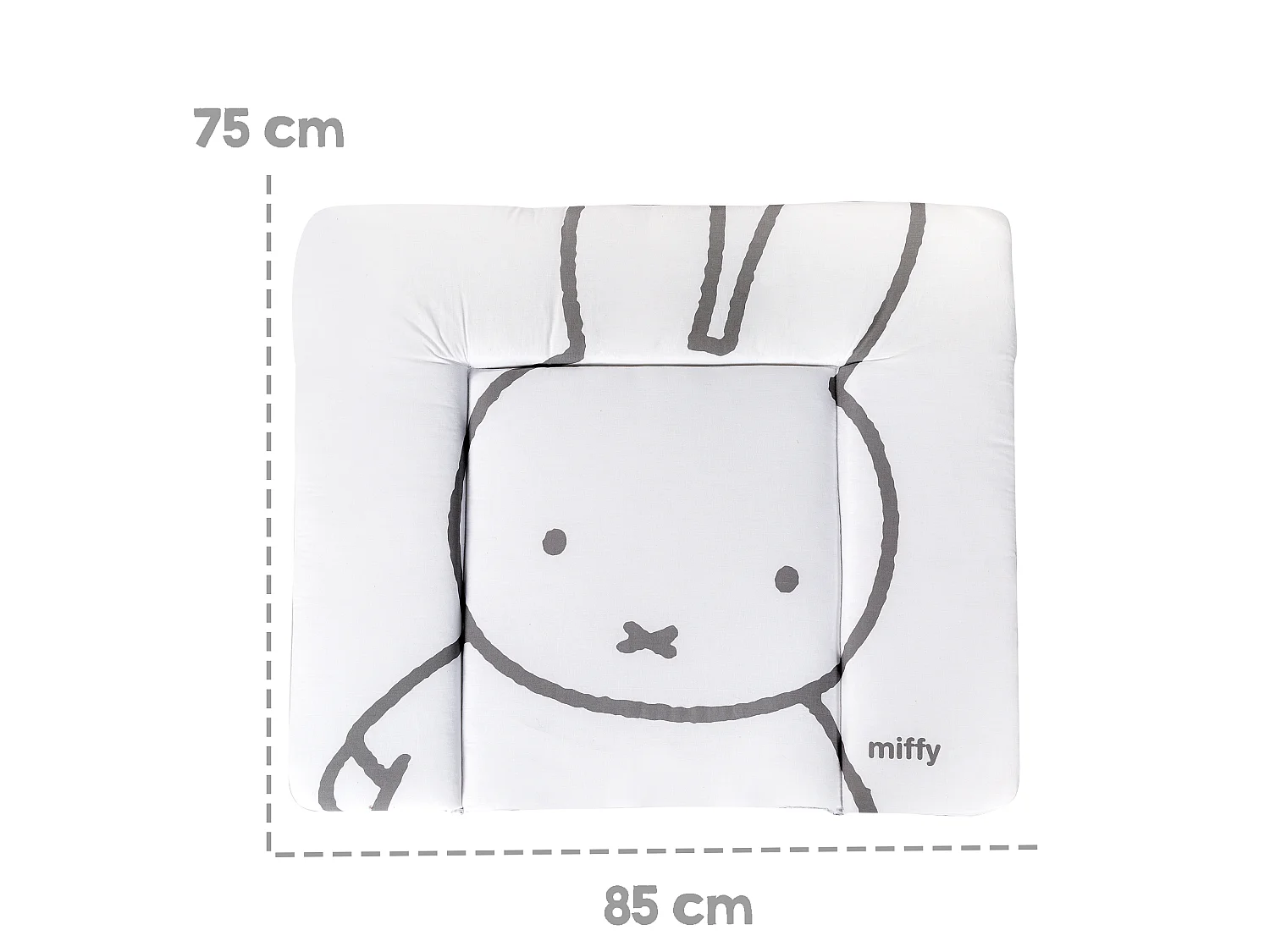 Colchoneta de cambio roba miffy® con bordes elevados | Suave y Segura | Libre de PVC y Ftalatos