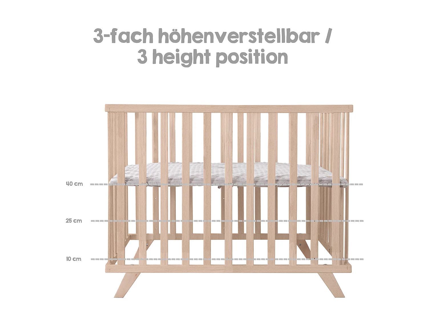Parque de Juegos de Madera de Haya Orgánica Roba con Diseño Lil Planet, 4 Lados, Resistente, Ecológico, Acabado Amigable para Bebés