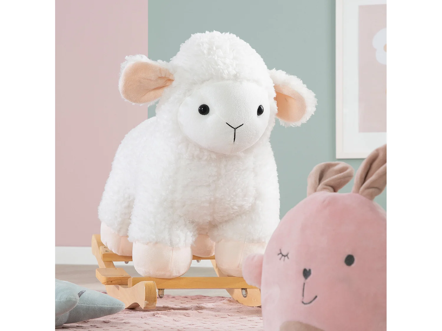 Roba Unicornio de Madera en Blanco Roto