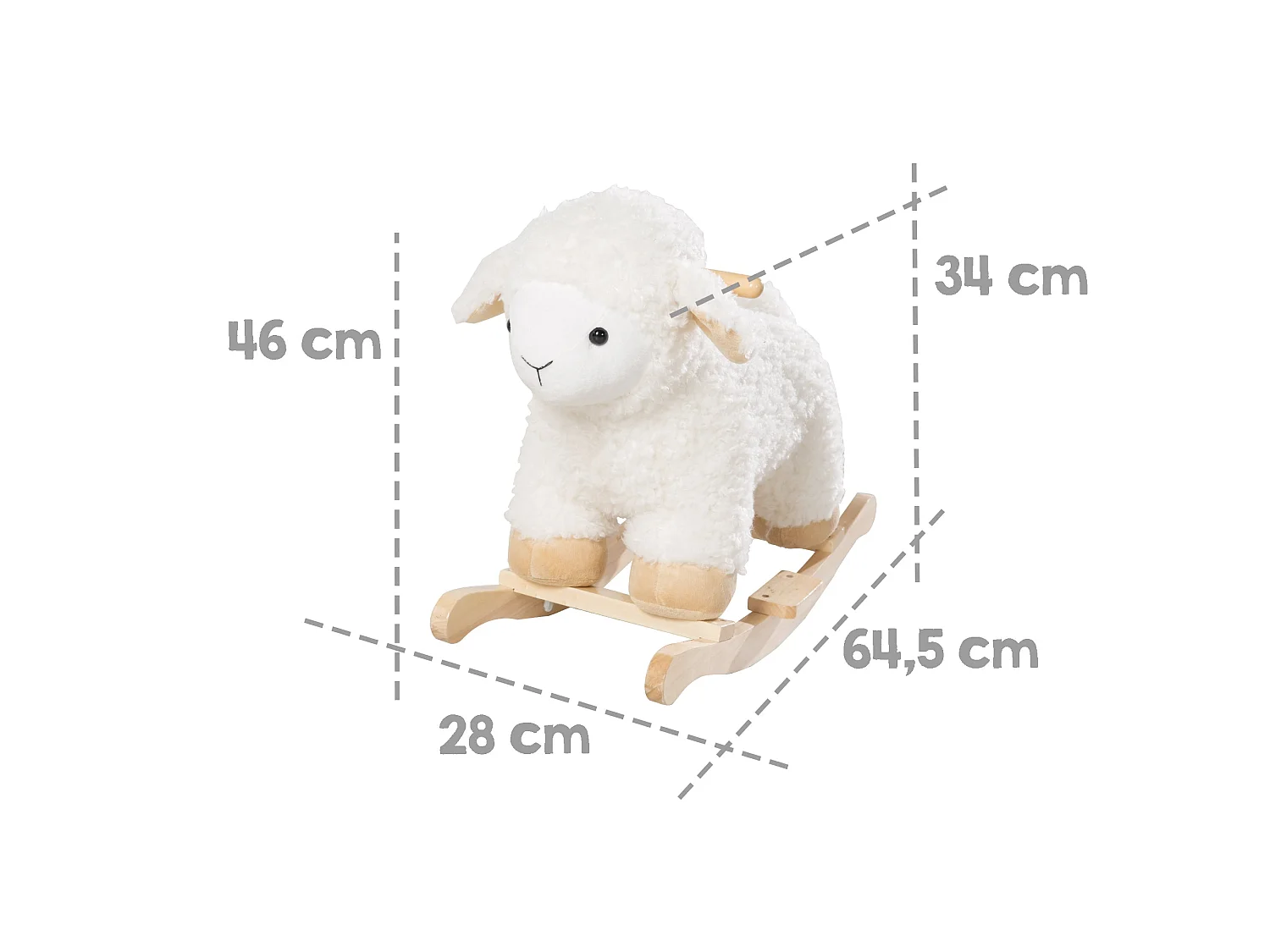 Roba Unicornio de Madera en Blanco Roto