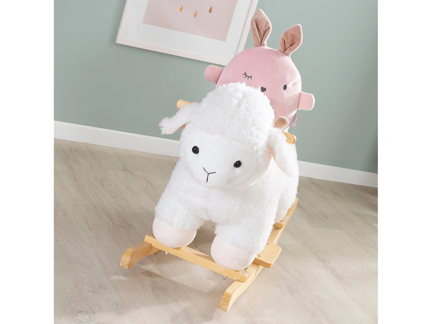 Roba Unicornio de Madera en Blanco Roto
