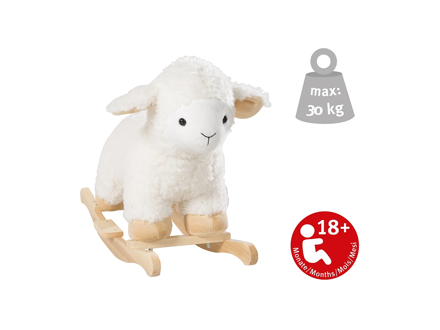 Roba Unicornio de Madera en Blanco Roto