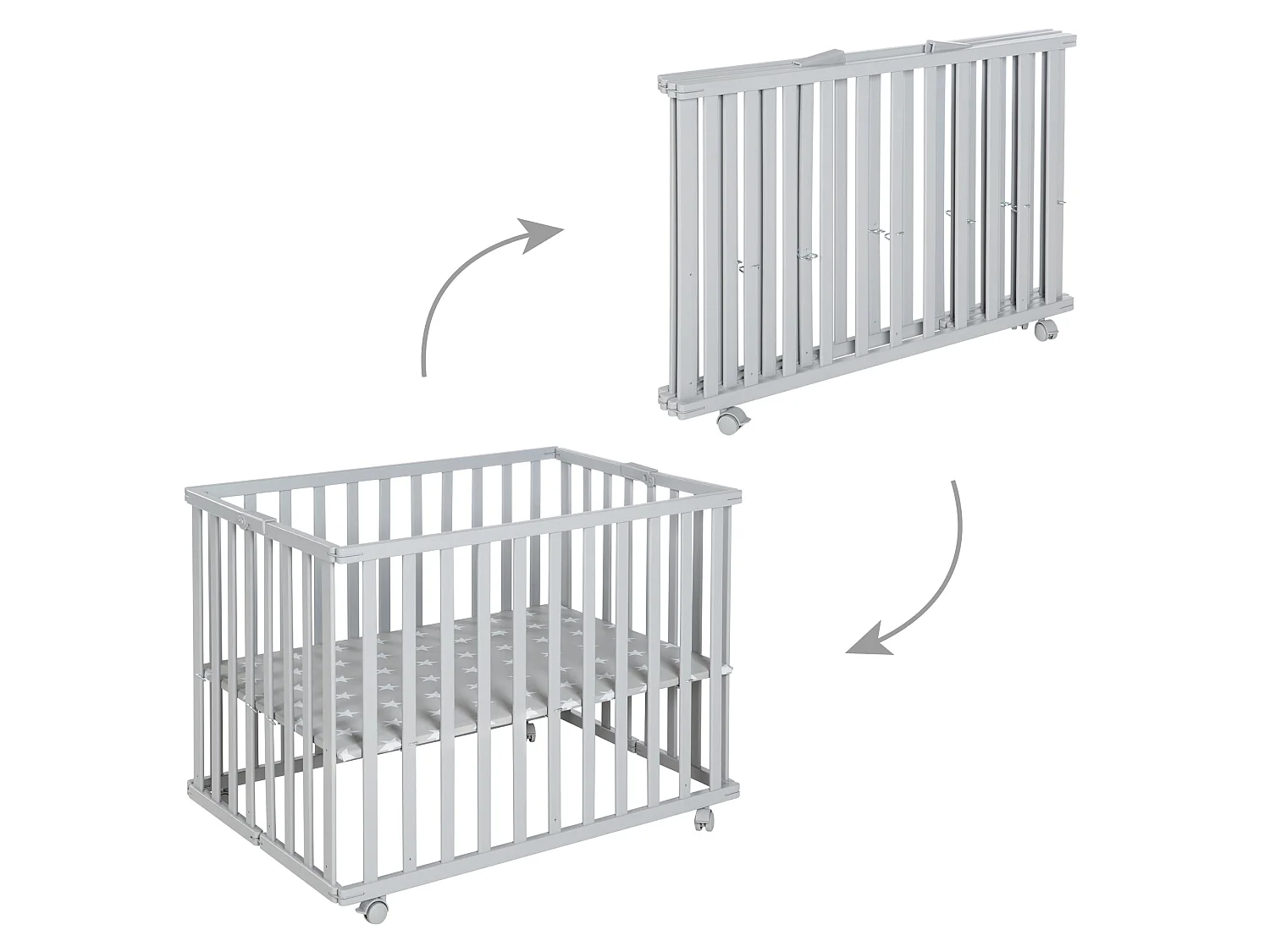 LAUFGITTER KLAPPBAR taupe