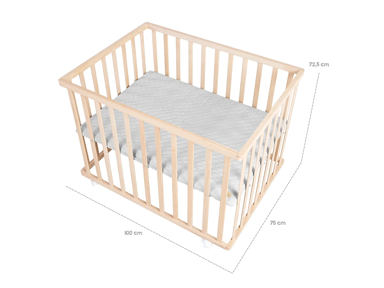 Parque Infantil para Bebés roba Style Bio-Buche Natural con Inserto de Tela de la Colección 'roba Style'